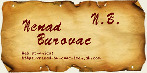 Nenad Burovac vizit kartica